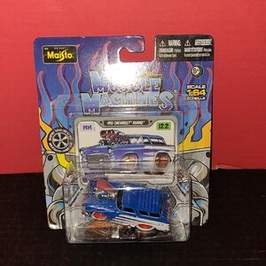 MUSCLE MACHINED 1/64 SCALE Blue 1955 Chevrolet Nomad Toy Car